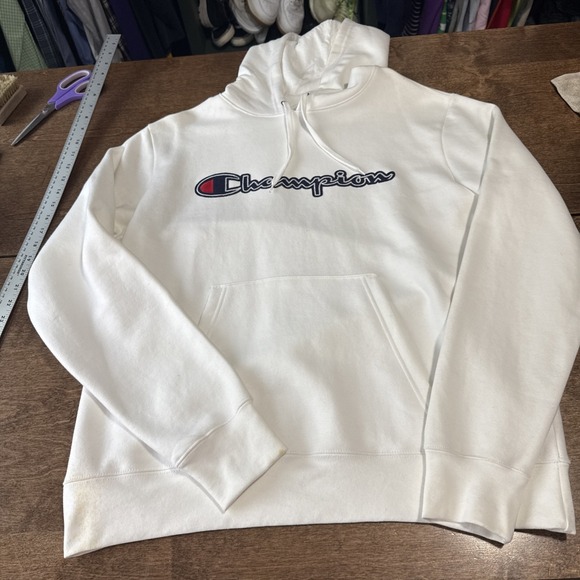 Champion Mens Big and Tall Pullover Sweatshirt with Embroidered Script Logo - Picture 1 of 8